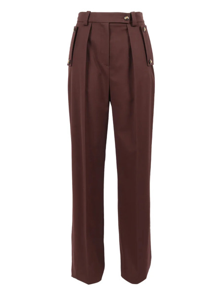  Elisabetta Franchi Pleated Pocket Trousers - Brown 