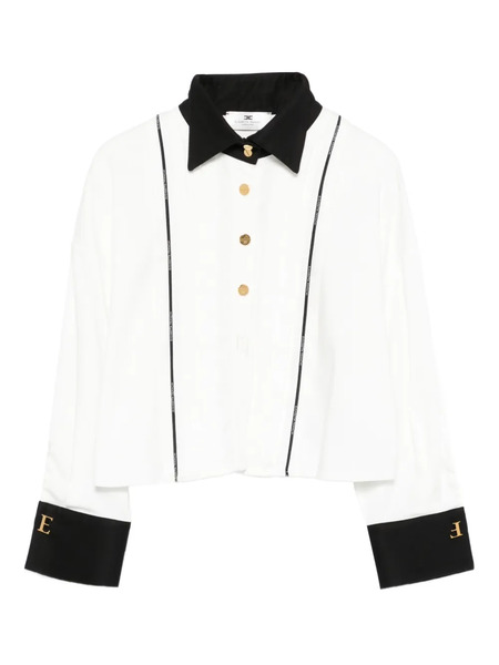  Elisabetta Franchi Pleated Shirt - White 