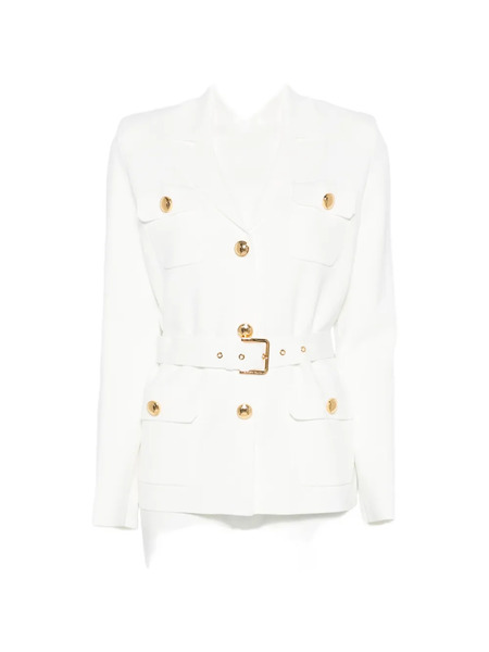  Elisabetta Franchi Pocket Button Cardigan - White 