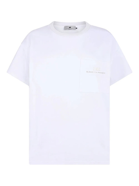  Elisabetta Franchi Pocket Logo-plaque Sweater - White 