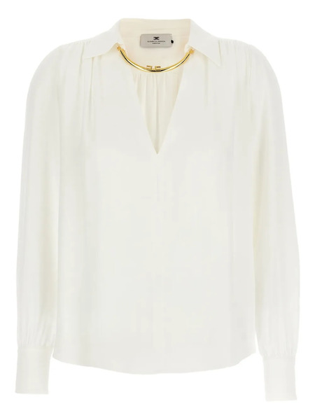  Elisabetta Franchi Removable-necklace Blouse - White 