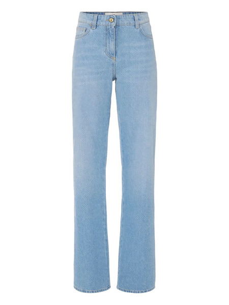  Elisabetta Franchi Rhinestone-embellished Jeans - Blue 