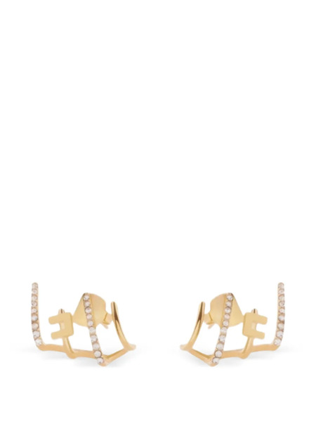  Elisabetta Franchi Rhinestone-embellishment Earrings - Gold 