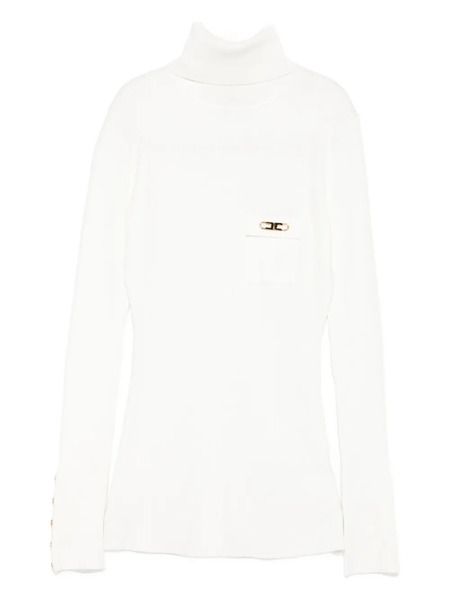  Elisabetta Franchi Ribbed Roll-neck Sweater - White 