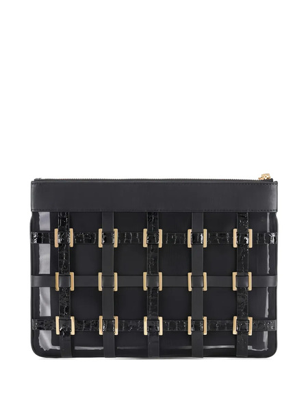 Elisabetta Franchi Ring-details Clutch Bag - Black 