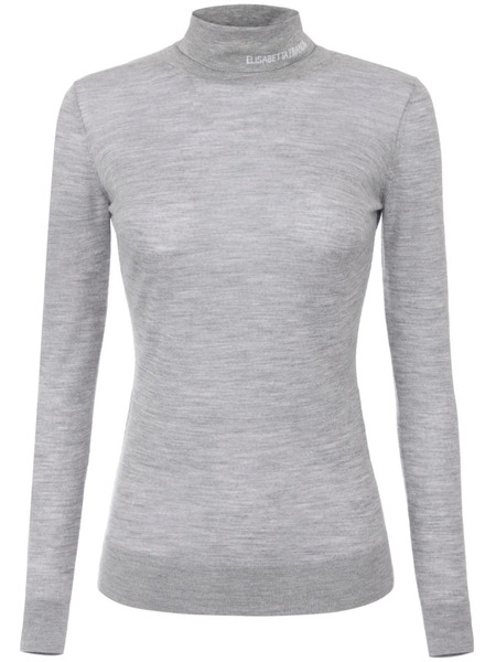  Elisabetta Franchi Roll Neck Semi-sheer Jumper - Grey 