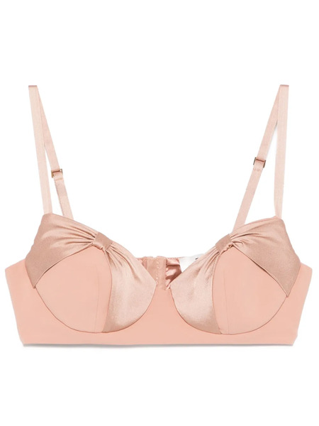  Elisabetta Franchi Satin-bow Crepe Top - Neutrals 