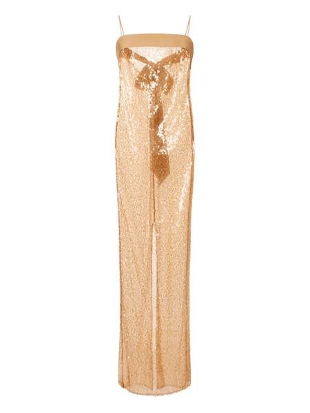 Elisabetta Franchi Sequin-embellished Maxi Dress - Neutrals 