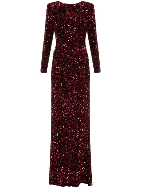  Elisabetta Franchi Sequin-embellished Maxi Dress - Red 