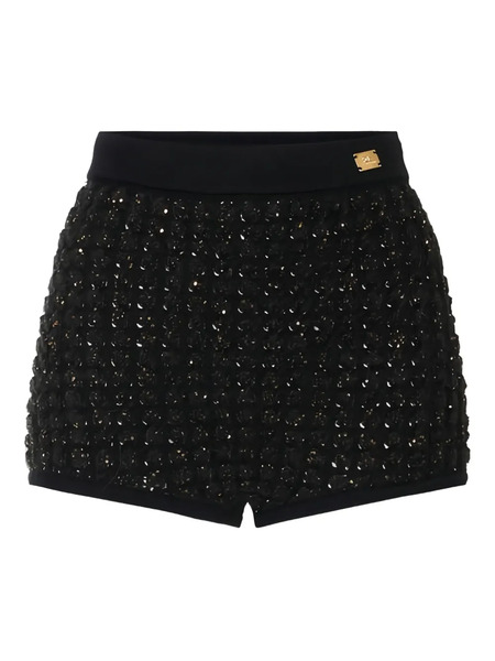  Elisabetta Franchi Sequin Embellished Shorts - Black 
