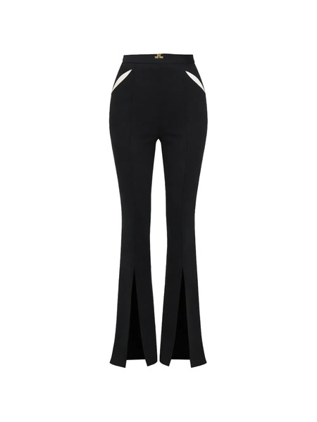  Elisabetta Franchi Split Flared Trousers - Black 