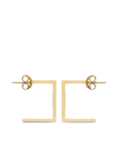  Elisabetta Franchi Square-frame Earrings - Gold 