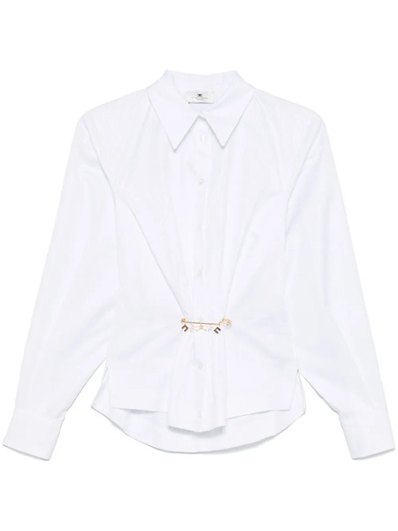  Elisabetta Franchi Striped Poplin Shirt - White 