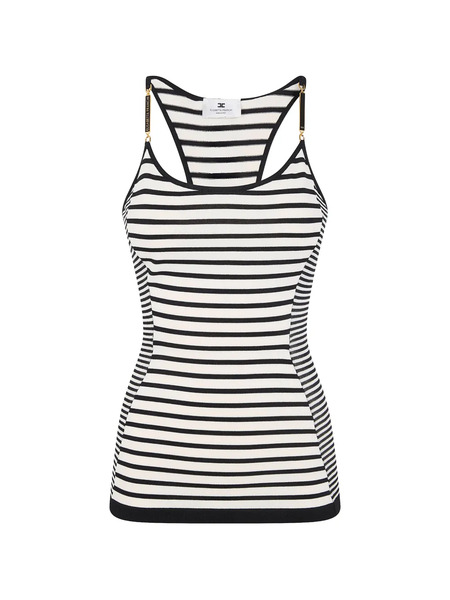  Elisabetta Franchi Striped Top - White 