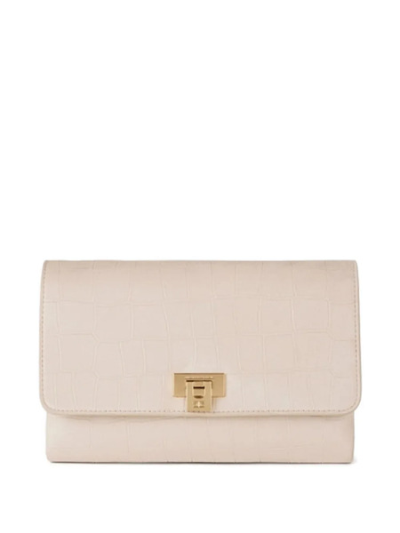  Elisabetta Franchi Suede Clutch Bag - Neutrals 
