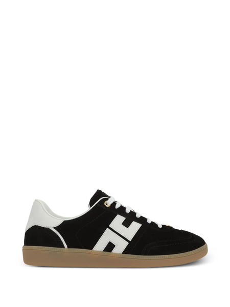 Elisabetta Franchi Suede Logo Sneakers - Black 