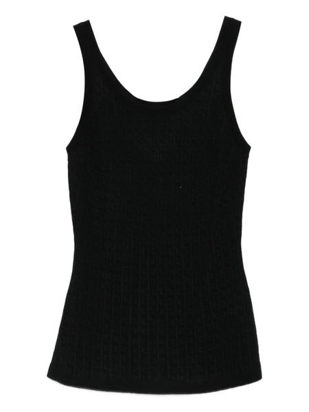  Elisabetta Franchi Textured Tank Top - Black 
