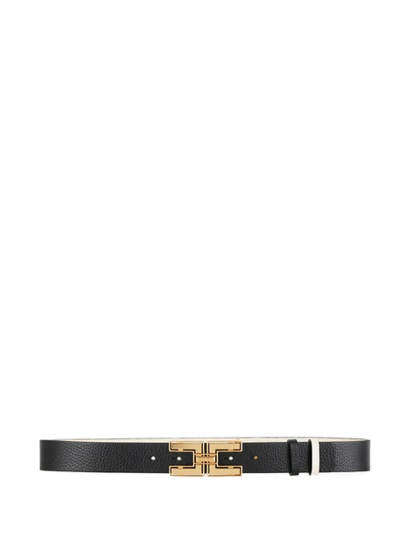  Elisabetta Franchi Two-tone Logo Buckle Belt - Black 