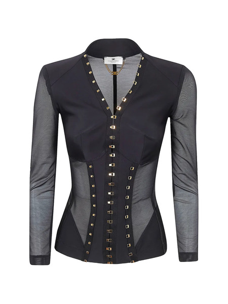  Elisabetta Franchi V-neck Blouse - Black 