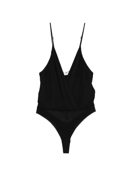  Elisabetta Franchi V-neck Silk Bodie - Black 