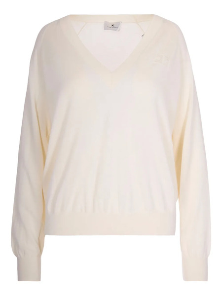  Elisabetta Franchi V-neck Sweater - White 