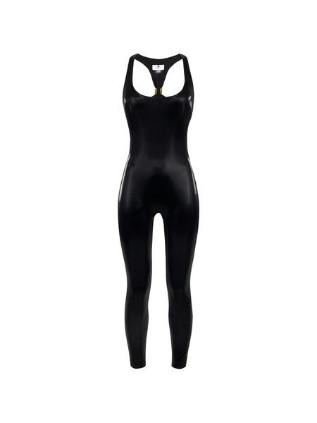  Elisabetta Franchi Vinyl Jumpsuit - Black 