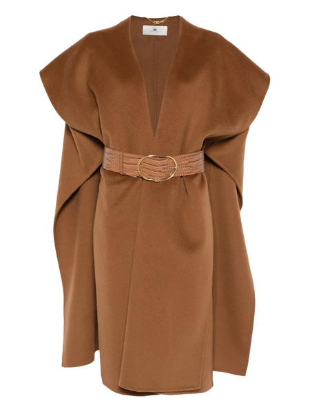  Elisabetta Franchi Wool Cape - Brown 