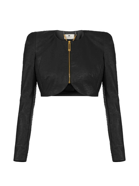 Elisabetta Franchi Zip Front Jacket - Black 