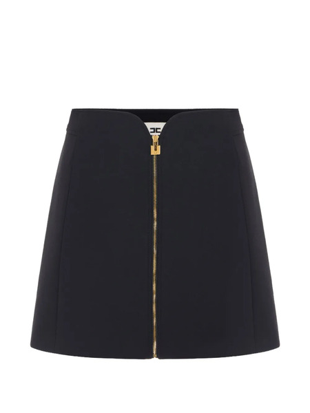  Elisabetta Franchi Zip Mini Skirt - Black 