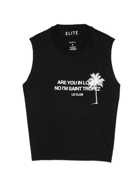  Elite Palm-motif Vest - Black 