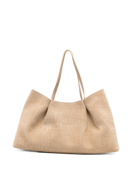  Elleme Dimple Crocodile-effect Tote Bag - Neutrals 