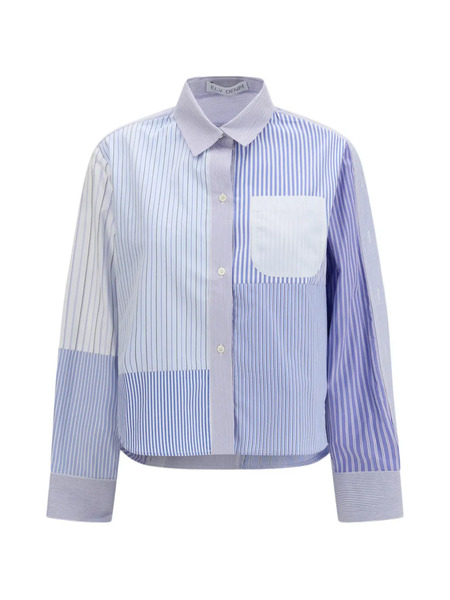  E.l.v Denim Emilie Striped Pocket Shirt - Blue 
