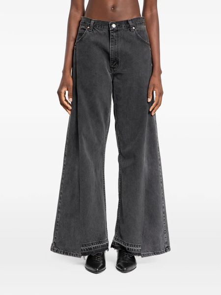  E.l.v Denim Freya Frayed Jeans - Grey 