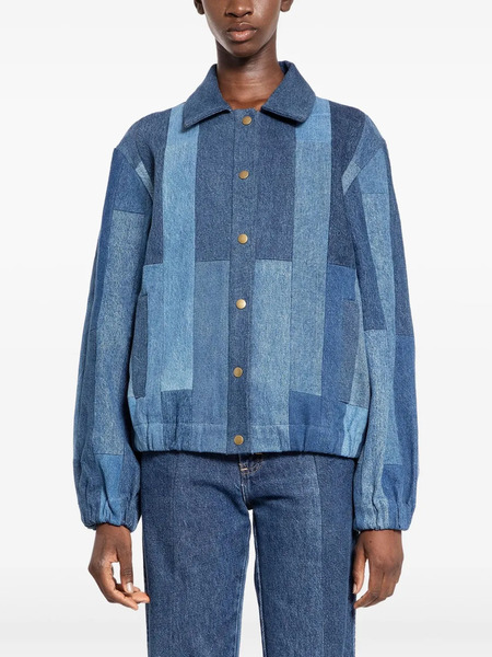 E.l.v Denim Kara Bomber Jacket - Blue 