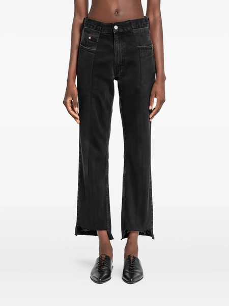  E.l.v Denim Split-hem Jeans - Black 