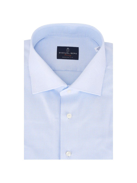  Emanuel Berg Patterned Cotton Shirt - Blue 