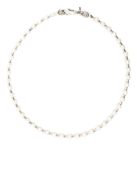  Emanuele Bicocchi Bead-embellished Pearl Necklace - Silver 