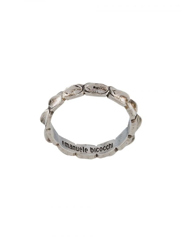  Emanuele Bicocchi Croc Ring - Metallic 