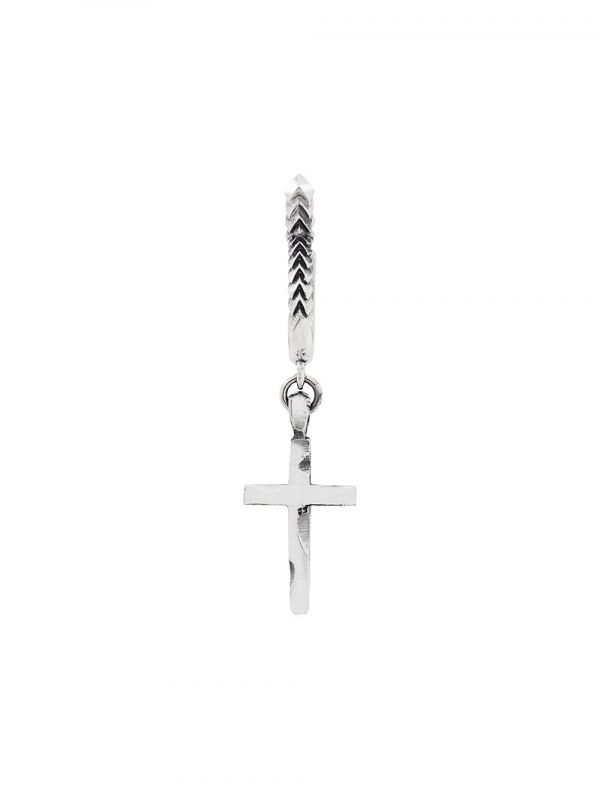  Emanuele Bicocchi Cross Earring - Silver 