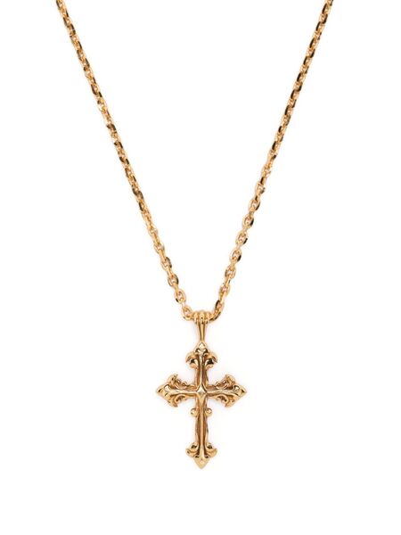  Emanuele Bicocchi Cross Pendant Necklace - Gold 
