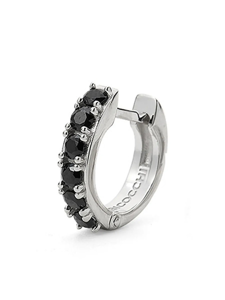  Emanuele Bicocchi Crystal Hoop Earring - Silver 