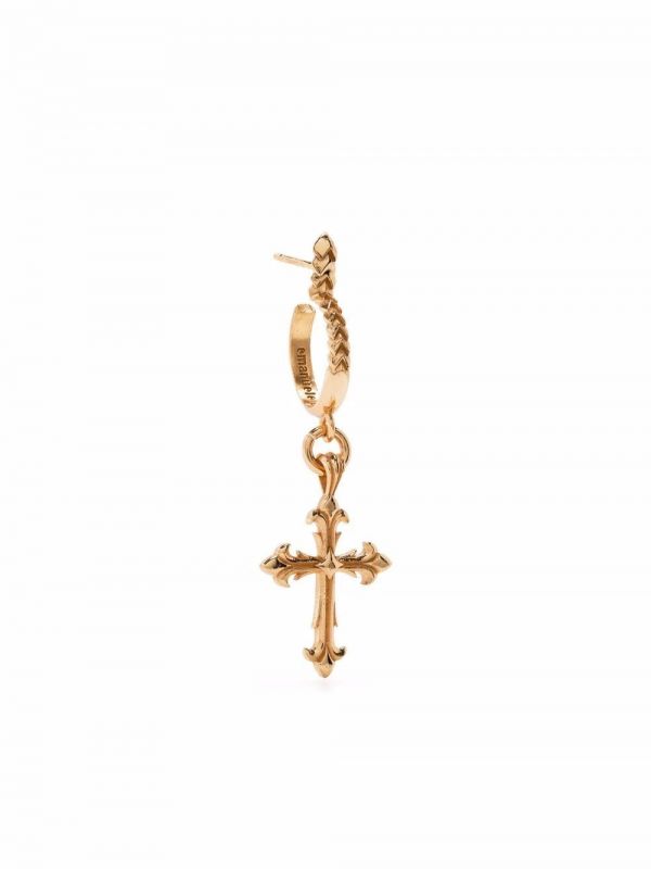  Emanuele Bicocchi Fleury Cross Charm Single Earring - Gold 