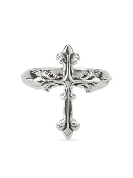  Emanuele Bicocchi Fleury Cross Statement Ring - Silver 