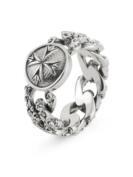  Emanuele Bicocchi Flourish Chain Ring - Silver 