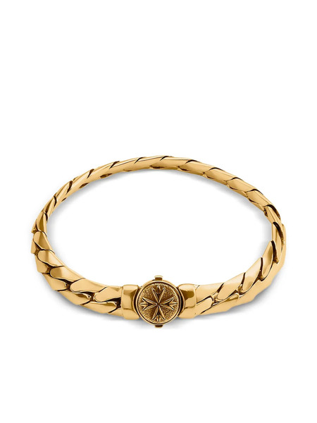  Emanuele Bicocchi Herringbone Chain Logo Bracelet - Gold 