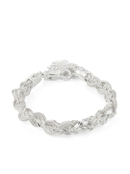  Emanuele Bicocchi Medium Braided Bracelet - Silver 