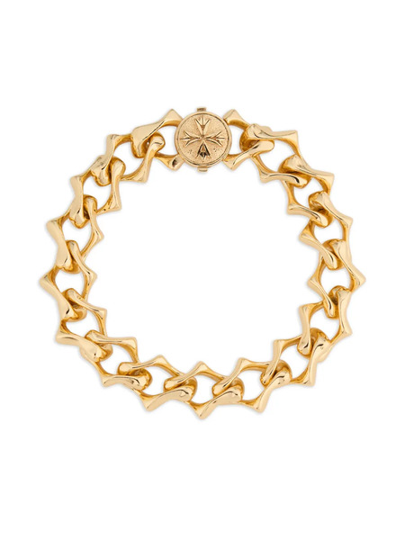  Emanuele Bicocchi Sharp Chain Logo Bracelet - Gold 