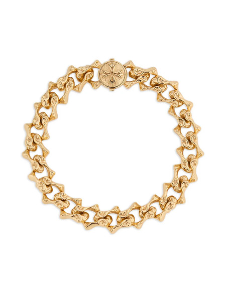 Emanuele Bicocchi Sharp Chain Logo Bracelet - Gold 