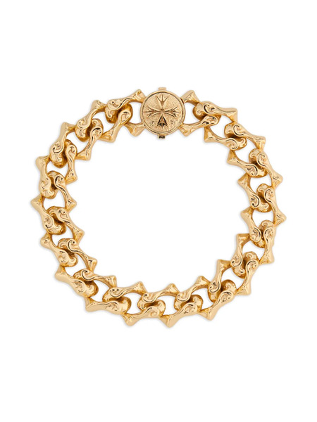  Emanuele Bicocchi Sharp Chain Logo Bracelet - Gold 