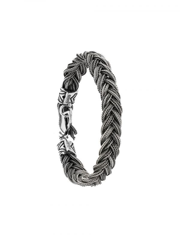  Emanuele Bicocchi Woven Chain Bracelet - Metallic 